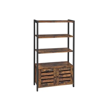 Wysoka szafka LSC75BX 70 x 30 x 121,5 cm, brązowo-czarna