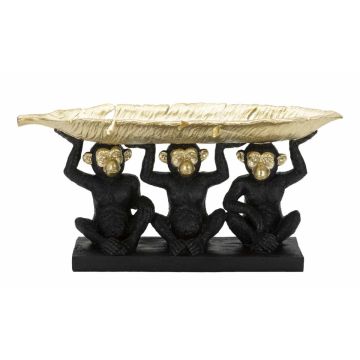 Interior decoration Mauro Ferretti 011942000T, 3 monkeys, 43 × 20 × 15.7 cm