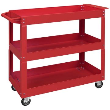Tool trolley, 3 tiers, Red, 83 × 76 × 35.3 cm