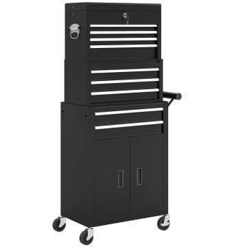 Tool trolley, modular 3 in 1, 9 drawers, 69.5 × 33 × 133 cm