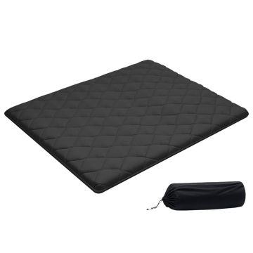 Japoński materac tatami futon VEVOR KZ-011, składany, rozmiar queen, czarny, 203,2 × 152,4 × 8,9 cm