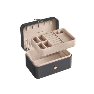 Watch box 11x16x8cm., dark gray/beige