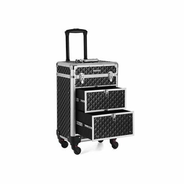 Cosmetic case on wheels, black