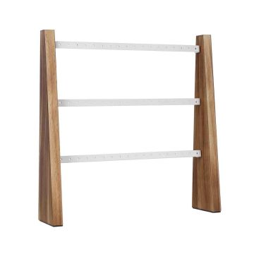 Wall-mounted jewelry holder, brown/white