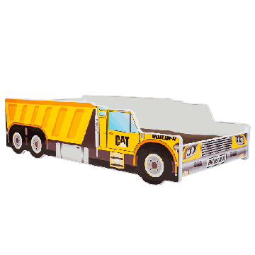 Children's bed Riko with mattress 165 cm x 84 cm x 43 cm, sand truck