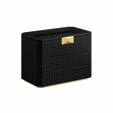 Szkatułka na biżuterię 16,3x27,3x20,5cm, kolor czarno-złoty