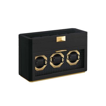 Pudełko na zegarek 16,2x40x25,3cm, kolor czarno-złoty