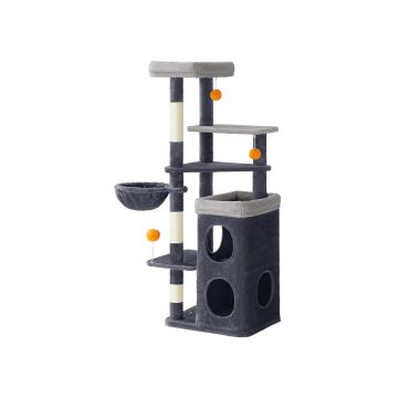 Drapak dla kota Feandrea, 2 jaskinie, 3 platformy, 3 drapaki, 1 hamak, 53 × 46 × 152 cm