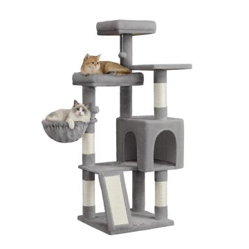 Drapak dla kota FEANDREA PCT012GD01, 4 drapaki, 3 platformy, 48 × 48 × 136 cm