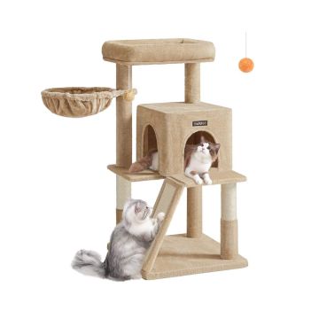 Drapak dla kota Feandrea PCT051P01, z dużą platformą, 48 × 48 × 96 cm