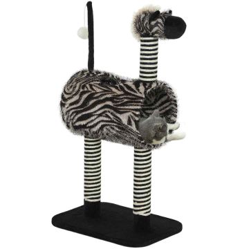 PawHut cat crate 48.5x35x93cm., black/white