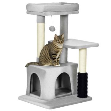 Cat house PawHut 48x48x85cm., gray/cream color