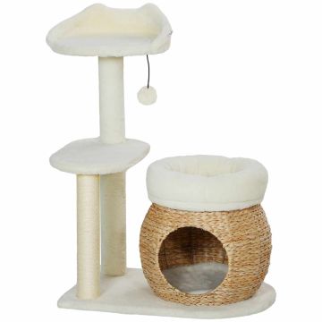 Cat house PawHut 50x47x61.5cm., cream/light brown