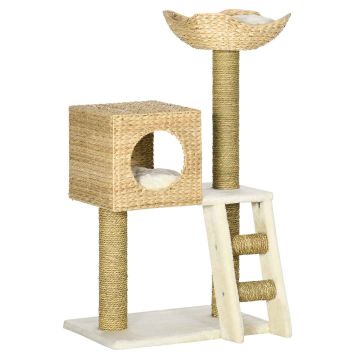 Drapak dla kota PawHut 57x37x100,5 cm, jasnobrązowy/beżowy