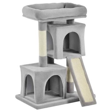 Drapak dla kota PawHut 59x39x83cm, szaro-beżowy