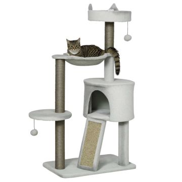 Cat house PawHut 60x40x113cm., gray/brown