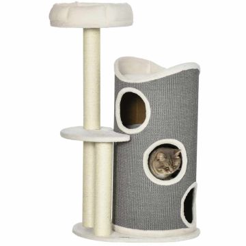 Cat house PawHut 60x44.5x109cm., gray/beige