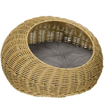 Cat house PawHut 50x50x31cm., light brown/gray
