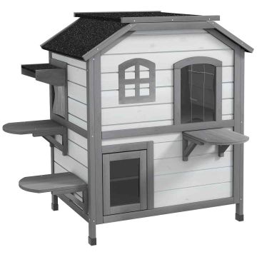 Domek dla kota PawHut 78x55,5x91cm, różne kolory