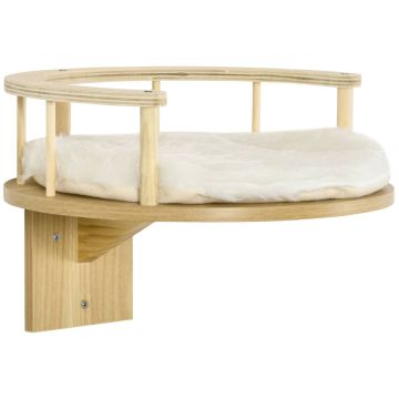 Cat wall bed PawHut 34x34x10.5cm., light brown