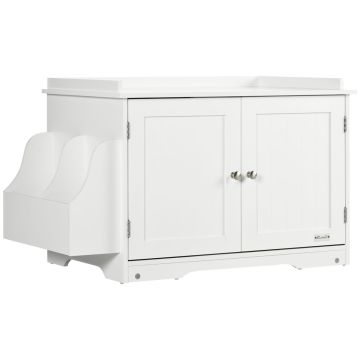 Cat toilet cabinet PawHut 86x48x52cm., white