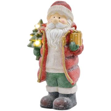 Dekoracja świąteczna z 3 lampkami LED, wielokolorowa, 26,5 × 50 × 21 cm
