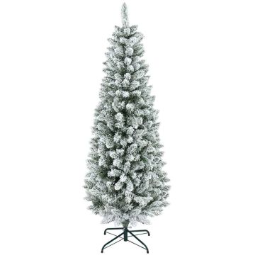 Choinka Homcom 65x65x180cm, biało-zielona