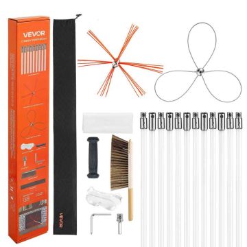 Chimney sweep cleaning set VEVOR AT12, double brush heads