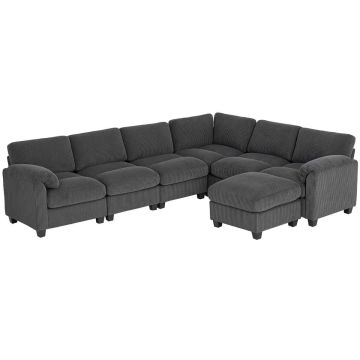 Narożnik modułowy w kształcie litery U, 292 × 85 × 224 cm