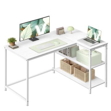 Угловой компьютерный стол VASAGLE LWD135WF01, 110 × 80 × 76 см