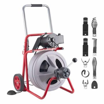 Sewer cleaning machine VEVOR JR-480Z, 8 cutters, 73.6 × 50 × 56.2 cm