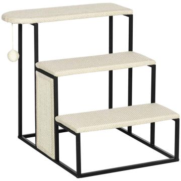 Drapak dla kota PawHut 51x54x53cm, kremowo-czarny