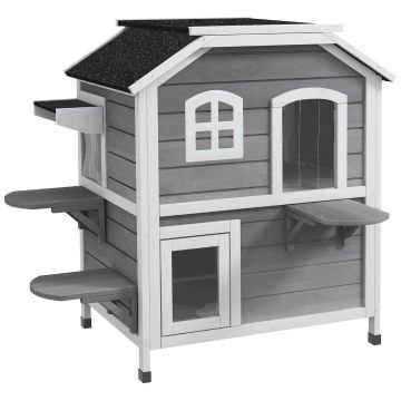 Cat house, 2 floors, 99.5 × 91 × 76 cm