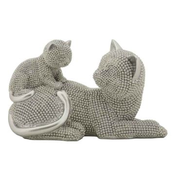 Cat with kitten statuette Cat Sparky, 19 × 13 × 9 cm