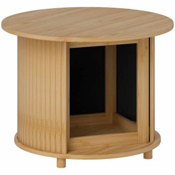 Stolik kawowy Homcom 60x45cm, jasnobrązowy
