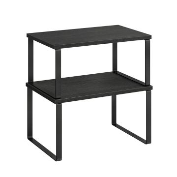 Set of 2 kitchen shelves, black