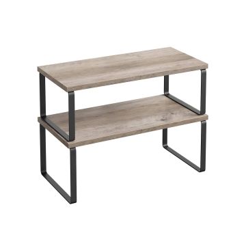 Set of 2 spice racks, grey/black
