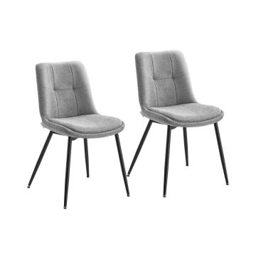 Bar stool set 56x50x81cm., gray/black