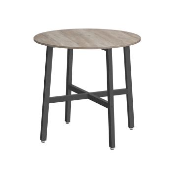 Dining table 80x75cm., light brown/black