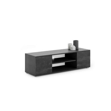 Stolik pod TV Focus RTV 155x37x40 cm, betonowy, czarny