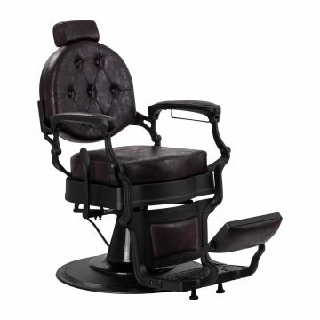 Barber chair Gabbiano President, Hydraulic, Brown/black