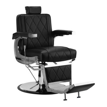 Fotel fryzjerski Hair System BM88066, podnośnik hydrauliczny, czarny