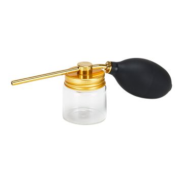 Hairdresser's talcum powder sprayer ACTIVESHOP, with rubber flask, Gold
