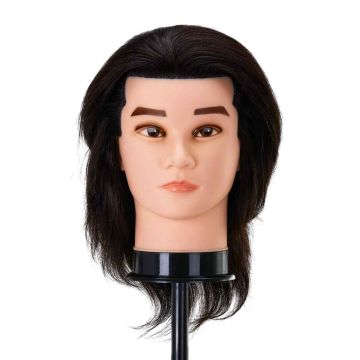 Gabbiano WZ3 Haircut Training Head, Men's, Black