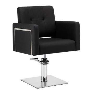 Barber chair Bergamo, Adjustable height 43–58.5 cm, Black
