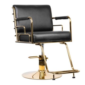 Barber chair GABBIANO, Black and gold