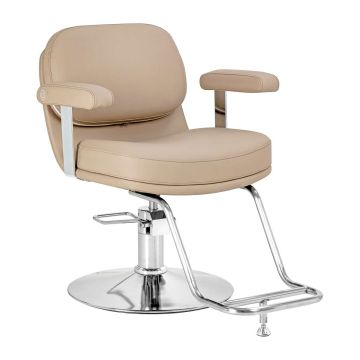 Fotel fryzjerski Omega Astra, hydrauliczny 50–60 cm, piaskowy