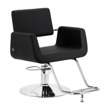 Fotel fryzjerski Omega Lyra, hydrauliczny 46–56 cm, czarny
