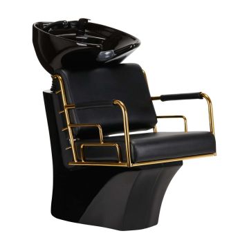 Barbershop washing station Gabbiano, Black/gold