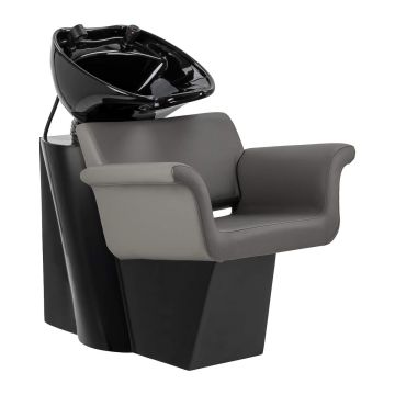 Barbershop washing station Gabbiano Lucca, black/grey